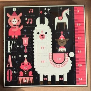 FAO Schwarz Festive Llama Advent Calendar - Pink and Black